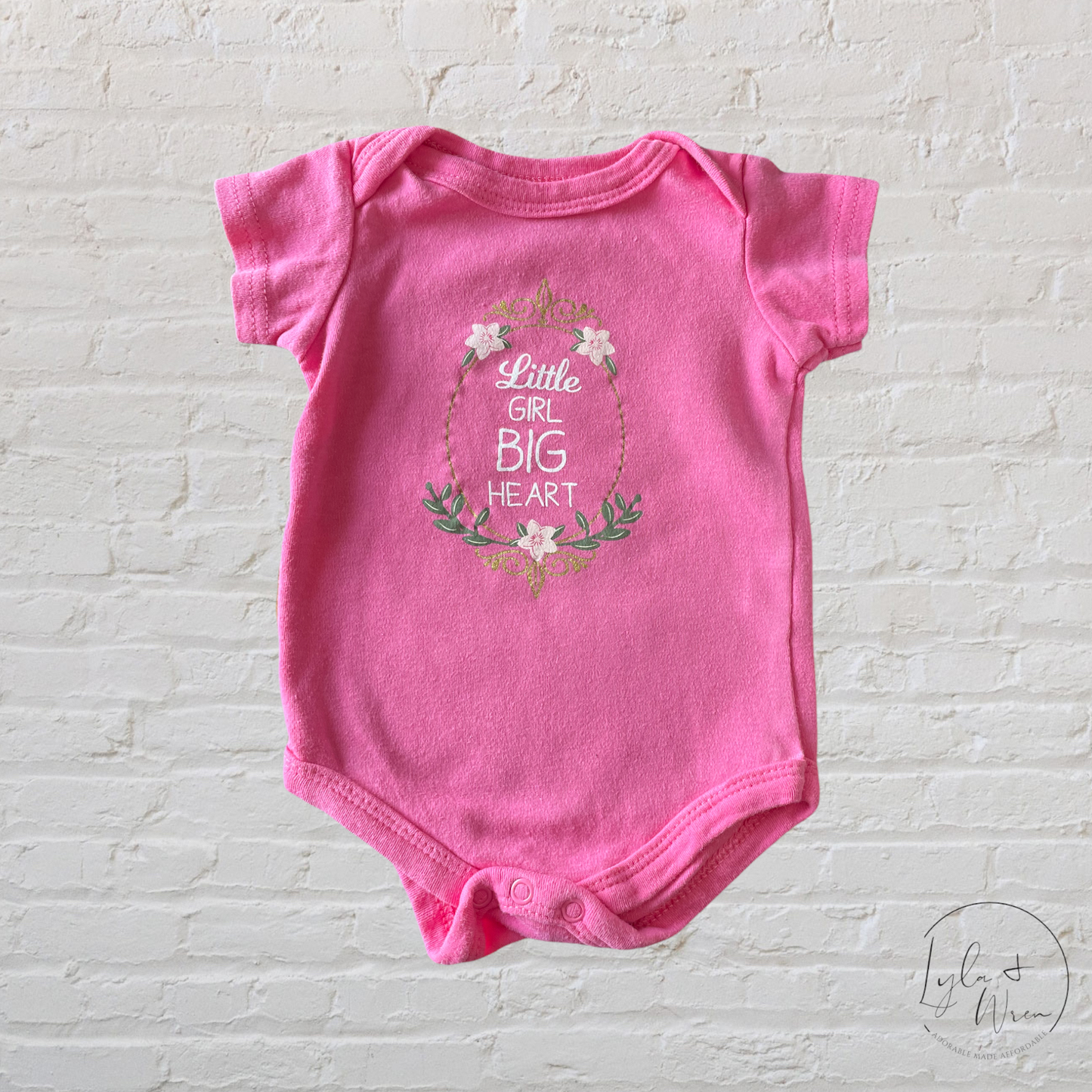 “Little Girl Big Heart” Bodysuit | 0-3 M