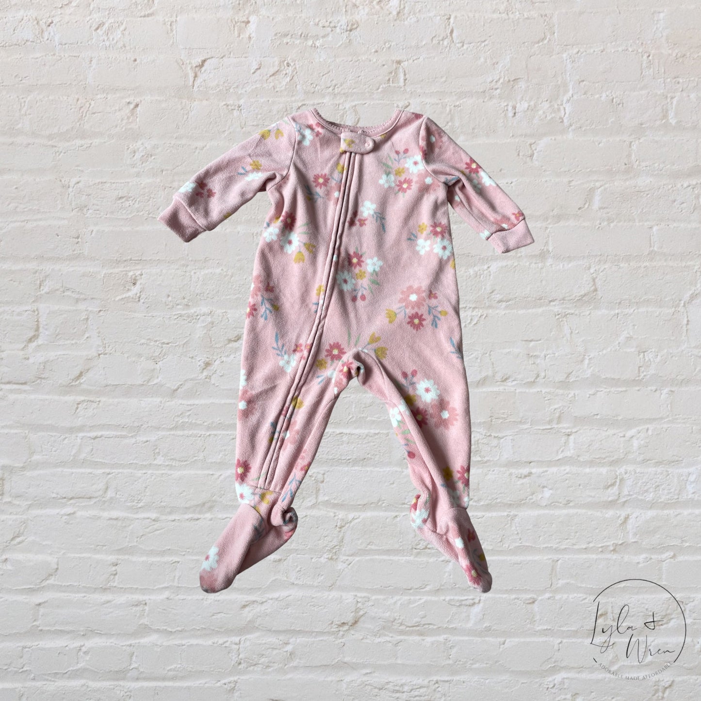 Carter’s Pink Floral Sleeper | 6 M