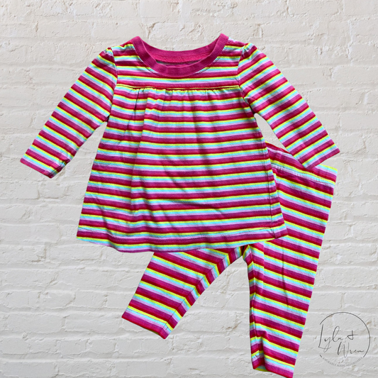 George 2 Piece Rainbow Stripe Set | 3-6 M