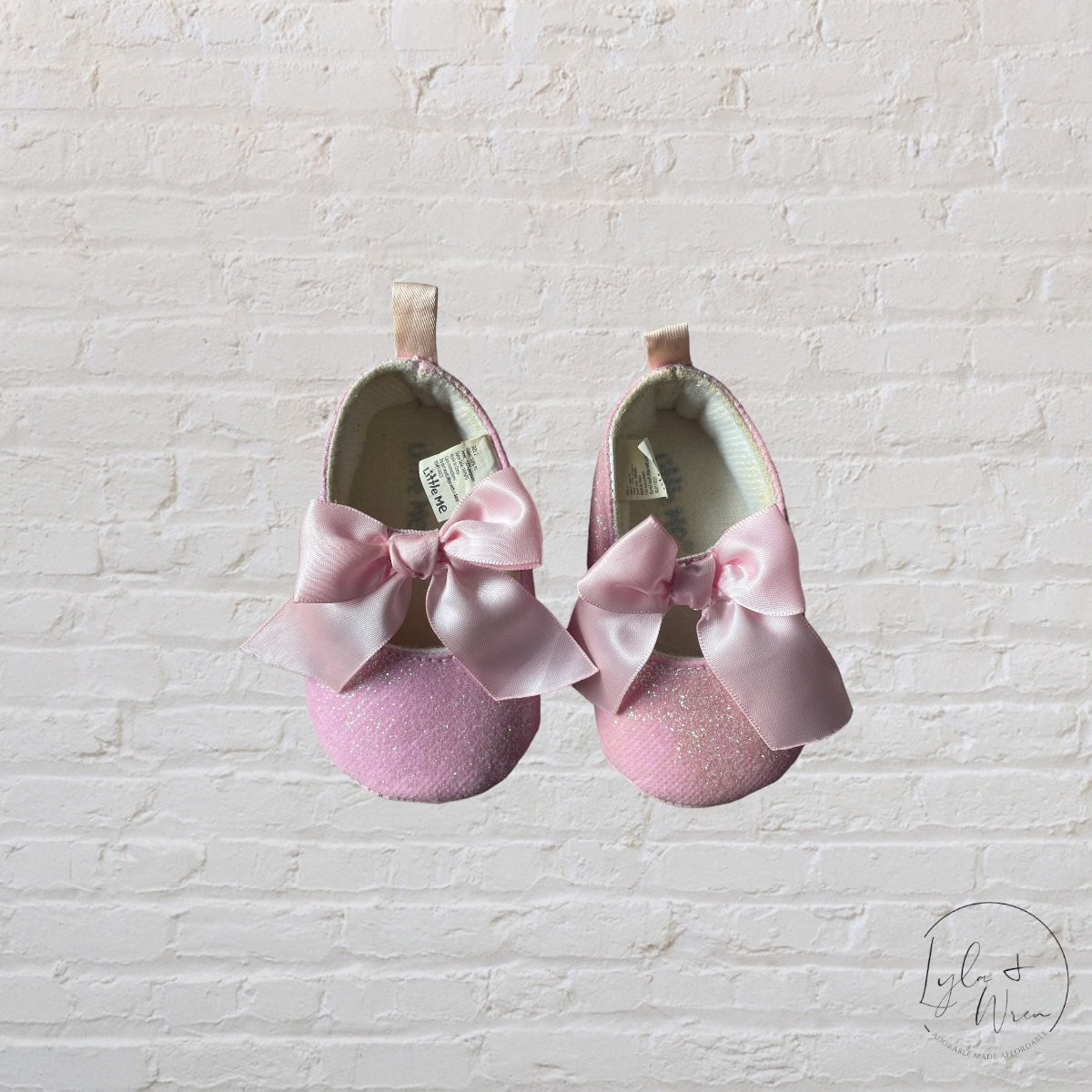 Little Me Pink Sparkle Slippers | Infant Size 2