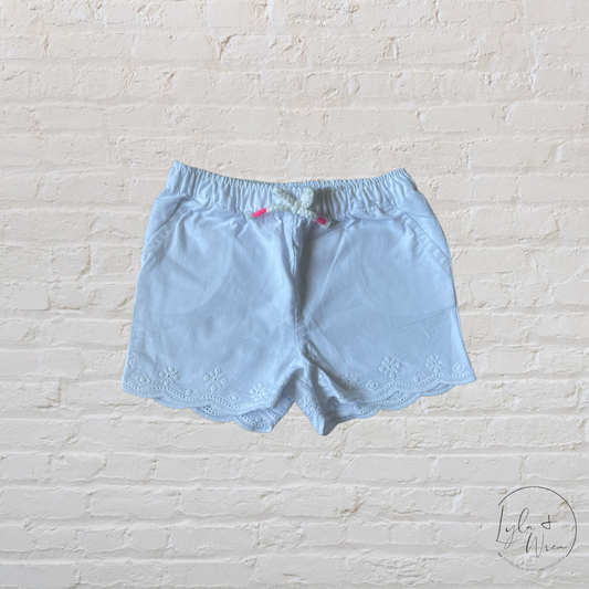 George White Eyelet Shorts | 6-12 M