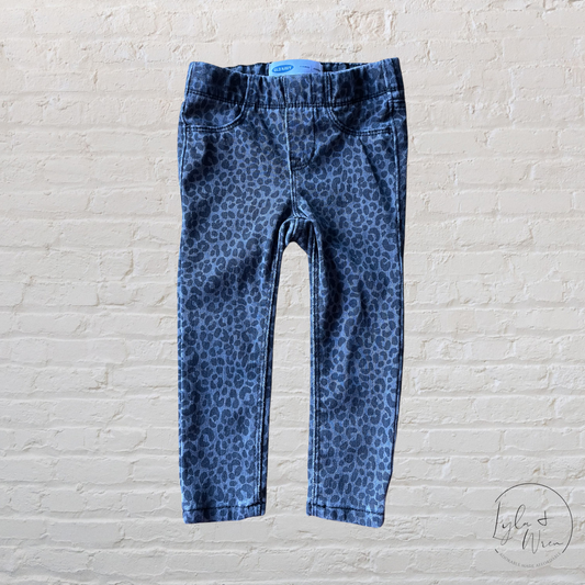 Old Navy Black Leopard Jeggings | 2T