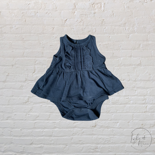 Gap Navy Blue Bodysuit Dress | 3-6 M