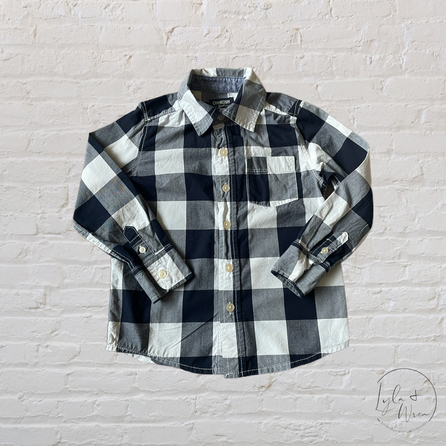 Oshkosh Plaid Button Up Shirt | 4T