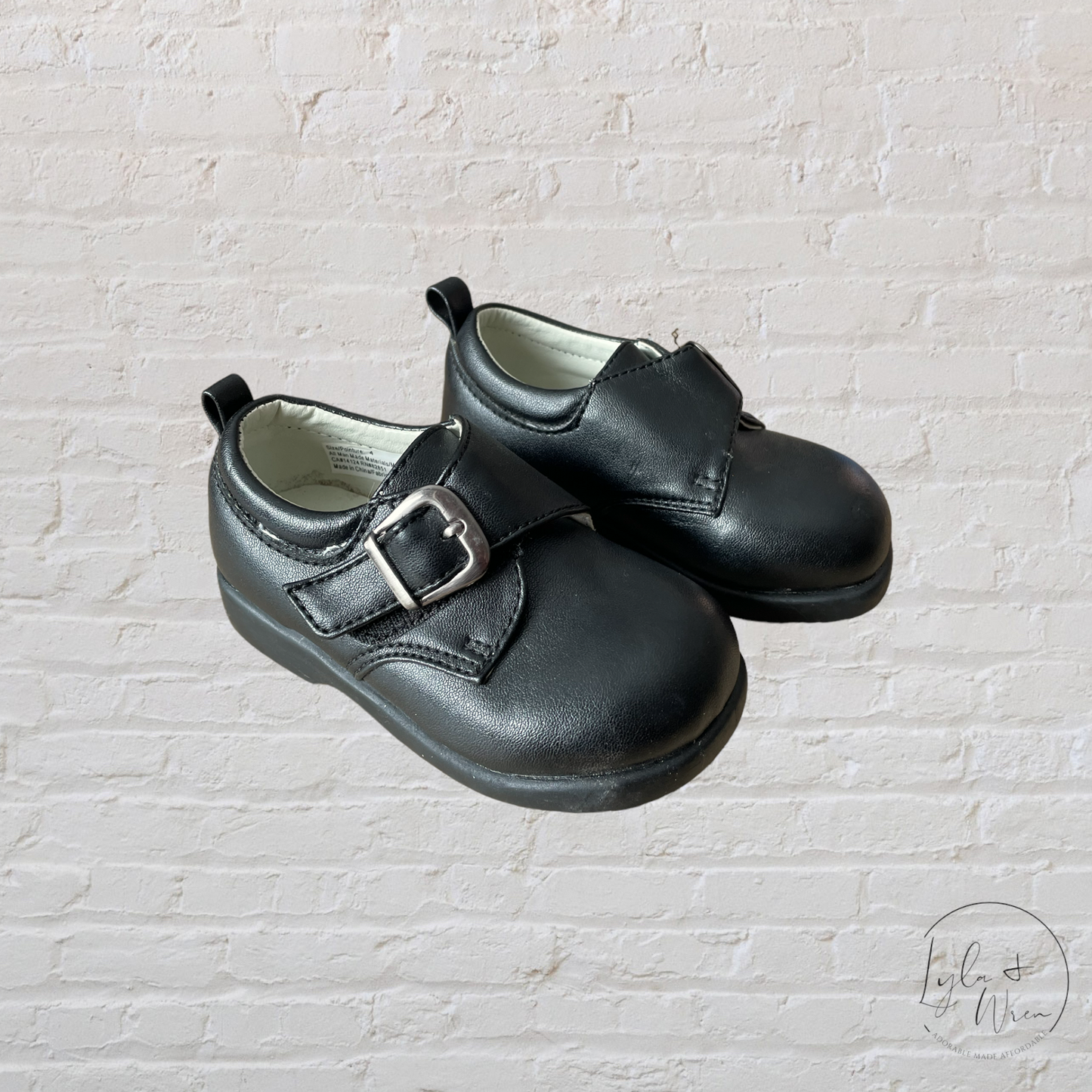 Tender Toes Black Dress Shoes | Toddler 4