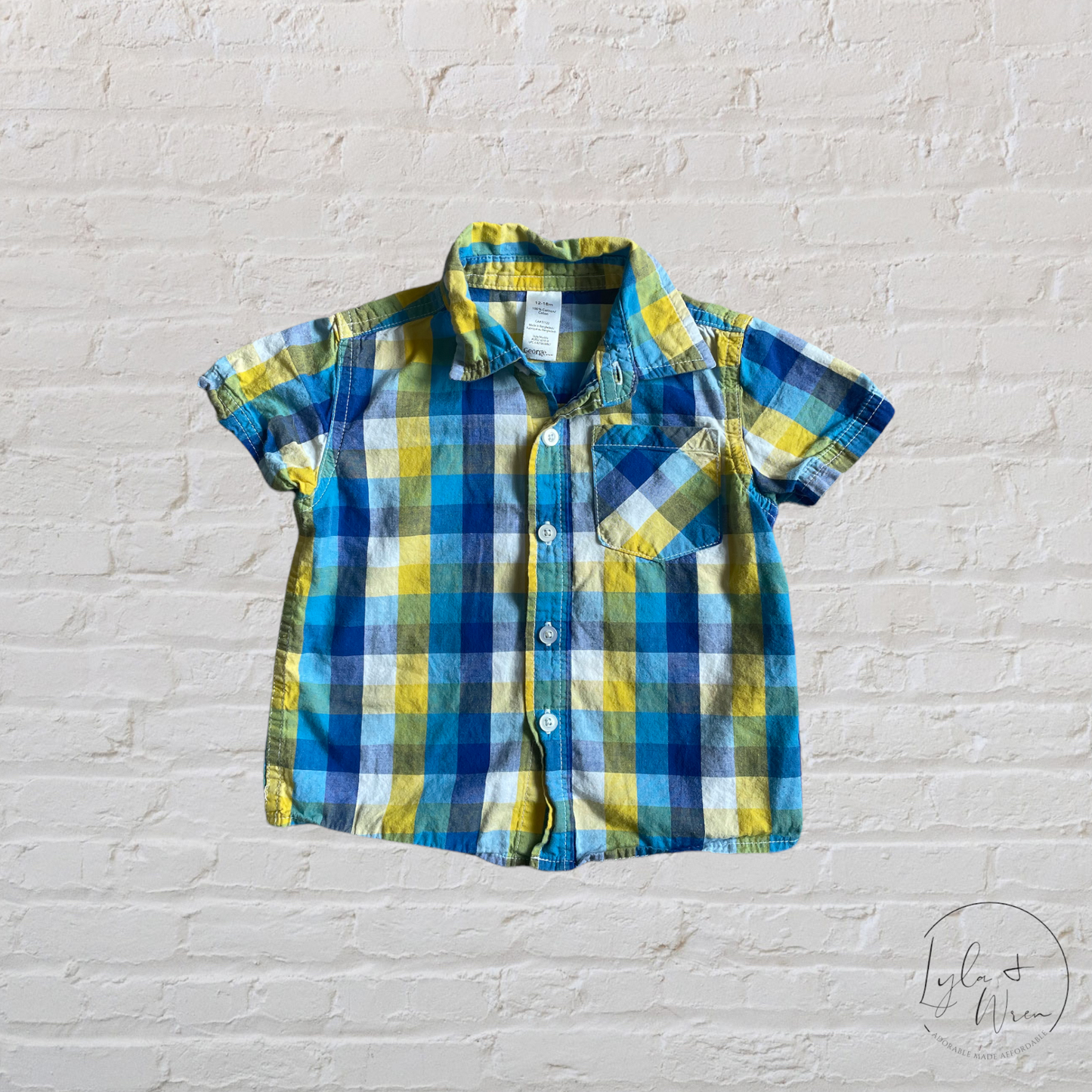 Plaid Button Up Shirt | 12-18 M