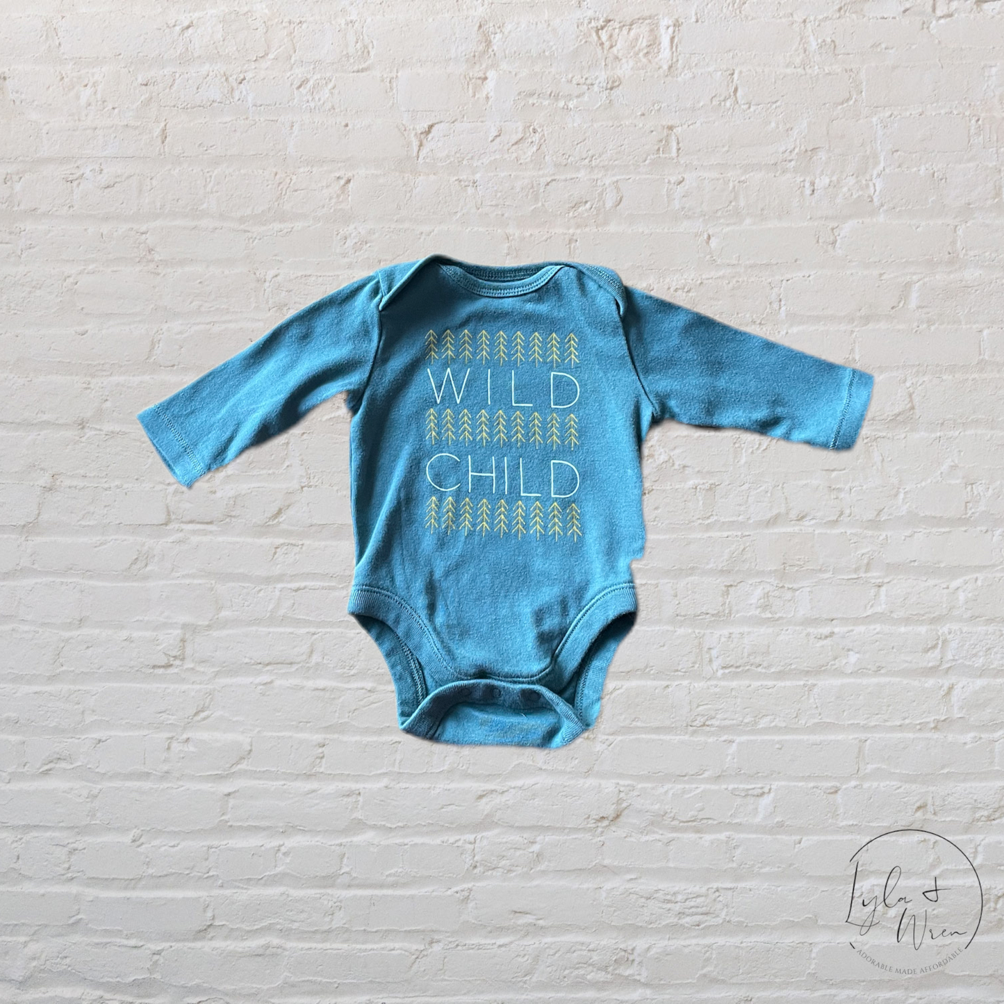 Green Old Navy Wild Child Long Sleeve Bodysuit | 0-3 M