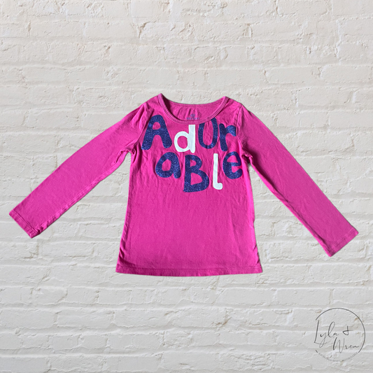 “Adorable” Glitter Long Sleeve | 4T