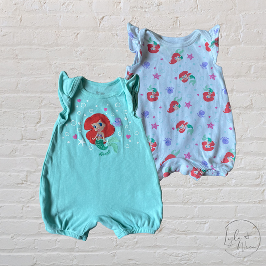 2 Piece Mermaid Set Rompers | 3 M