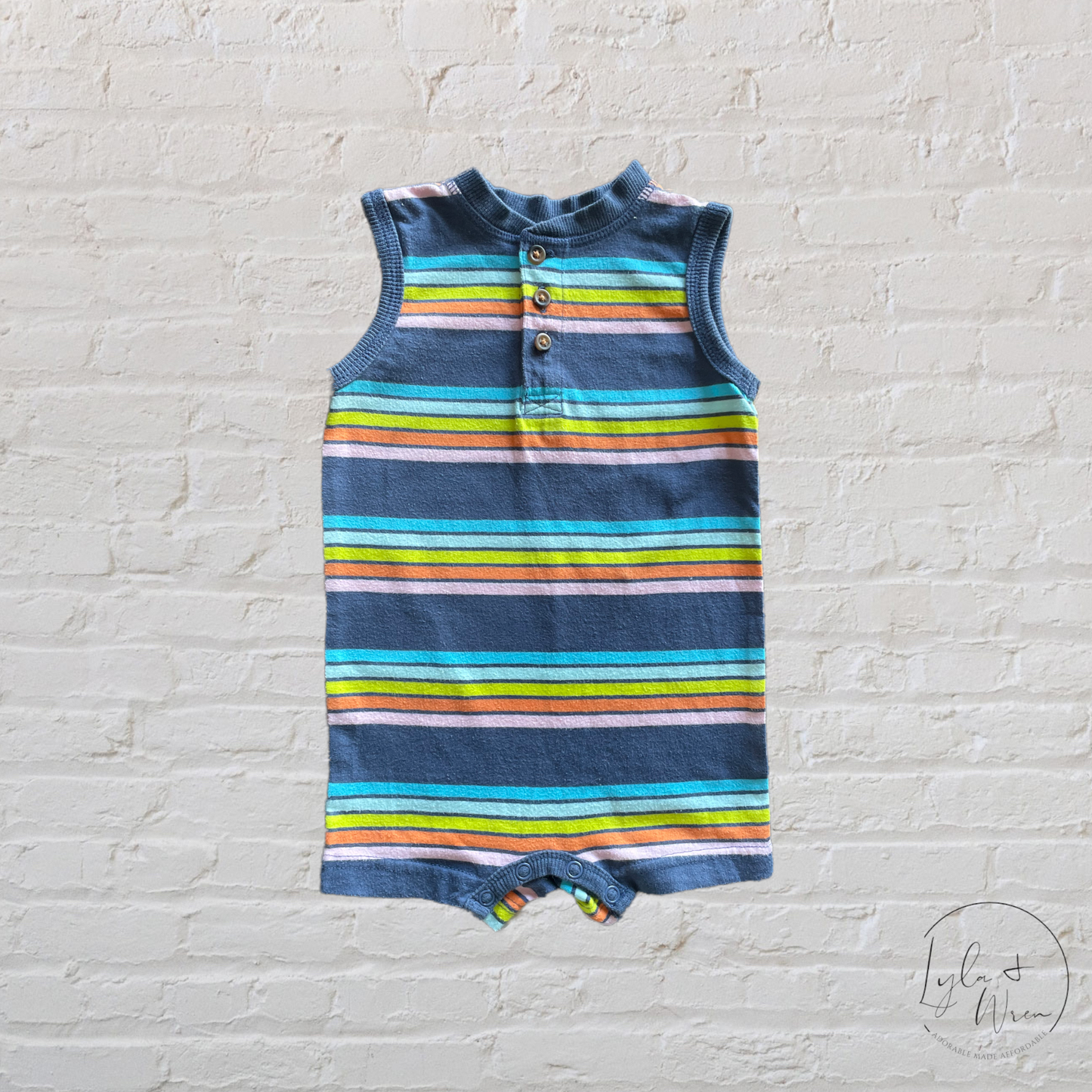 George Sleeveless Romper | 3-6 M