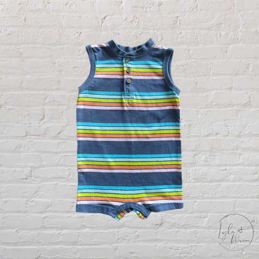 George Sleeveless Romper | 3-6 M