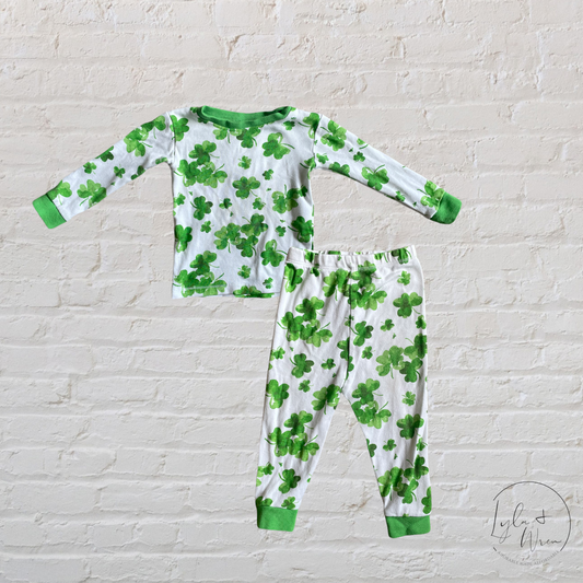 Burt’s Bees Baby Organic Cotton Shamrock PJ Set | 12 M