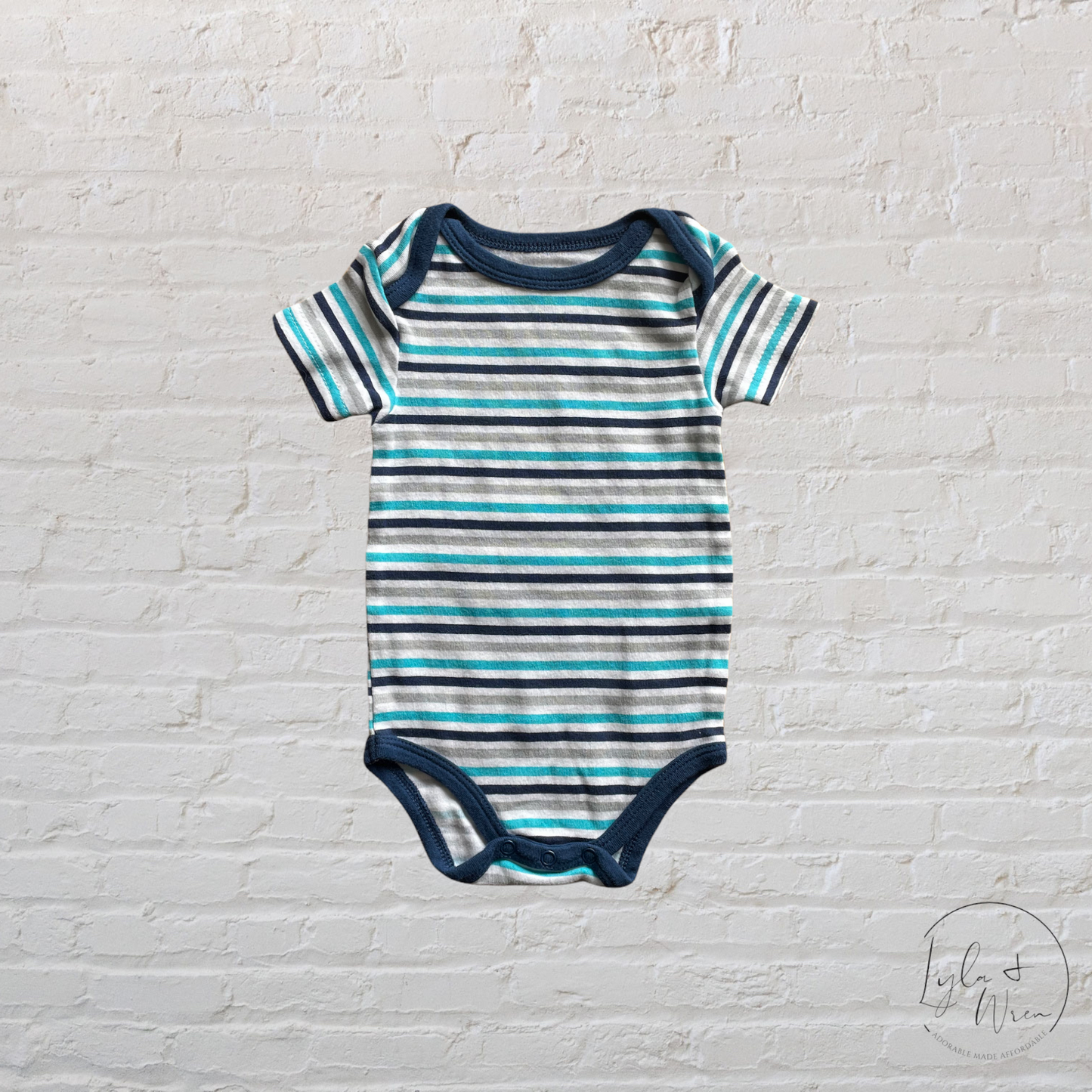 Blue Striped Bodysuit | 0-3 M