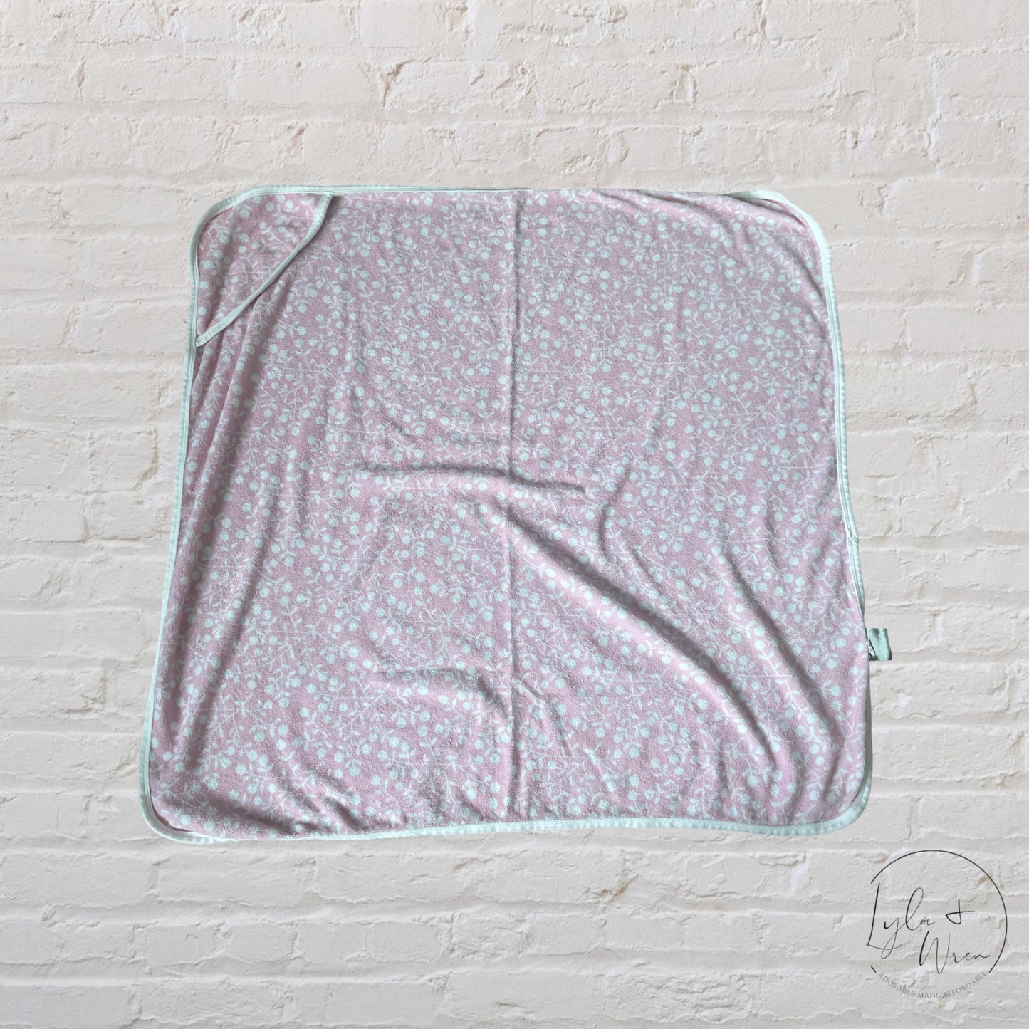 Kushie’s Pink Floral Infant Towel