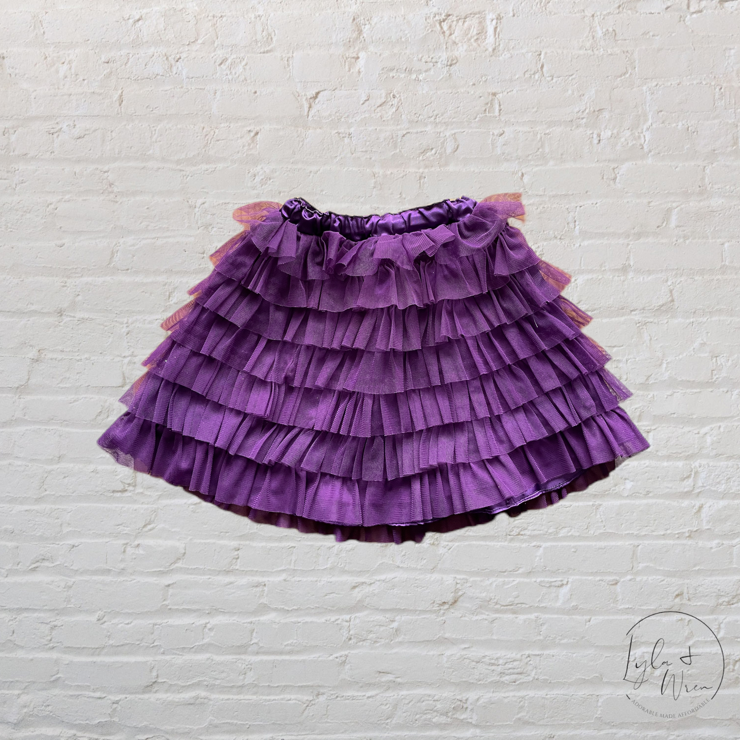 Purple Tiered Tulle Skirt | 6-8