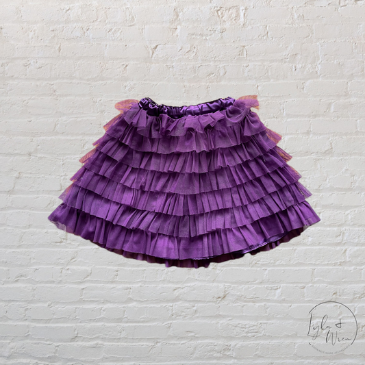 Purple Tiered Tulle Skirt | 6-8