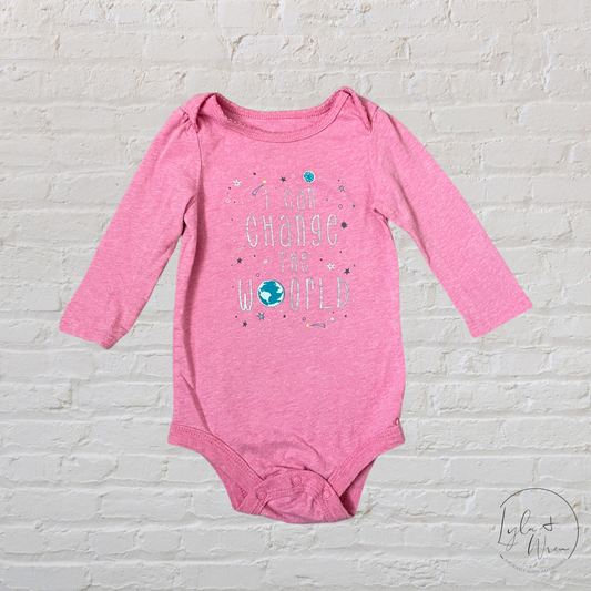 “I can change the world” Long Sleeve Bodysuit | 12-18 M