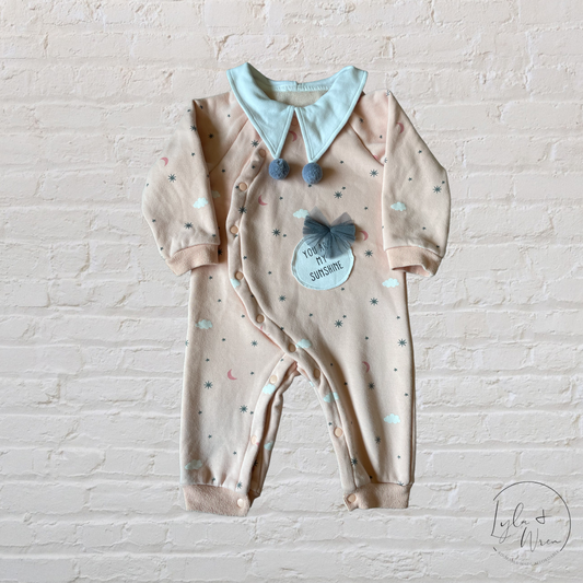 Peach “You Are My Sunshine” Fleece Suit | 6-12