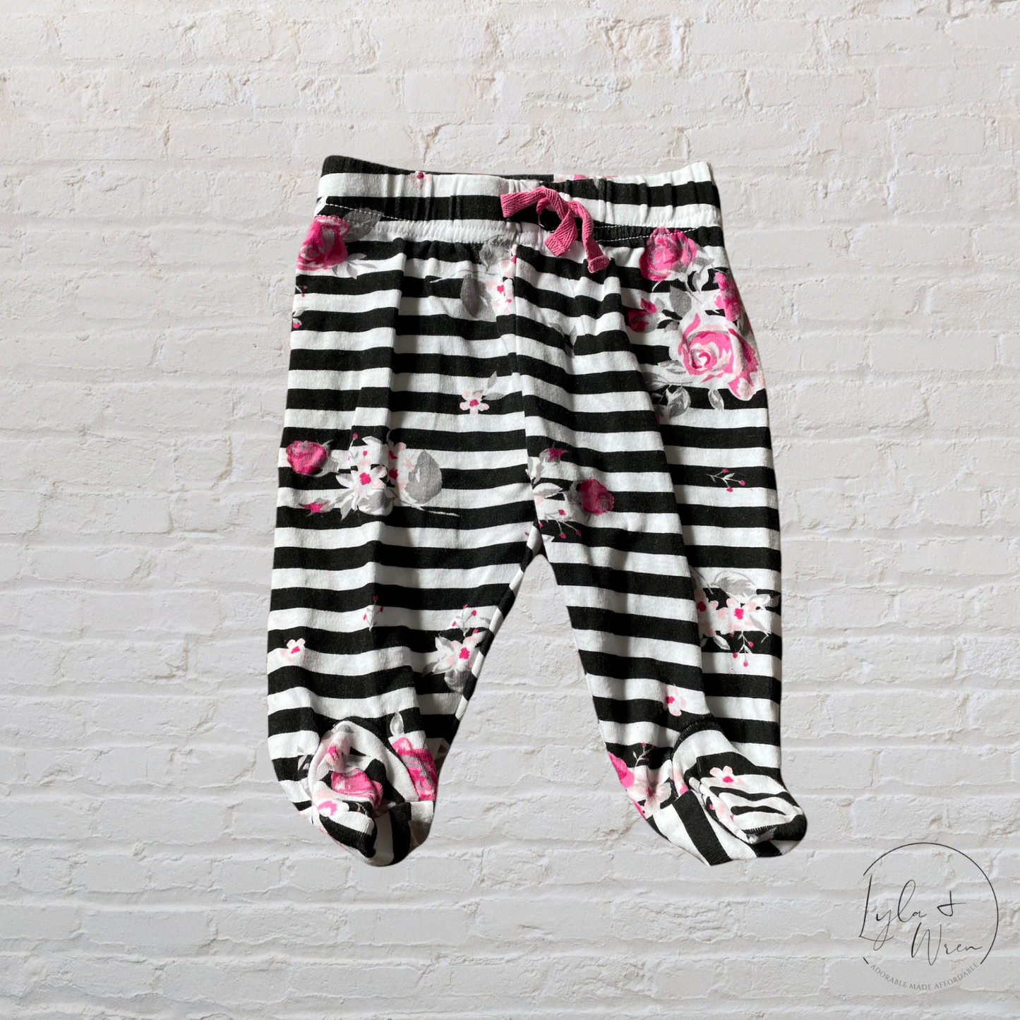 George Floral Footed Pants | 0-3 M