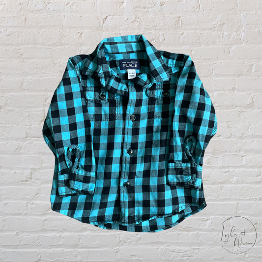 The Children’s Place Plaid Button Up Shirt | 12-18 M