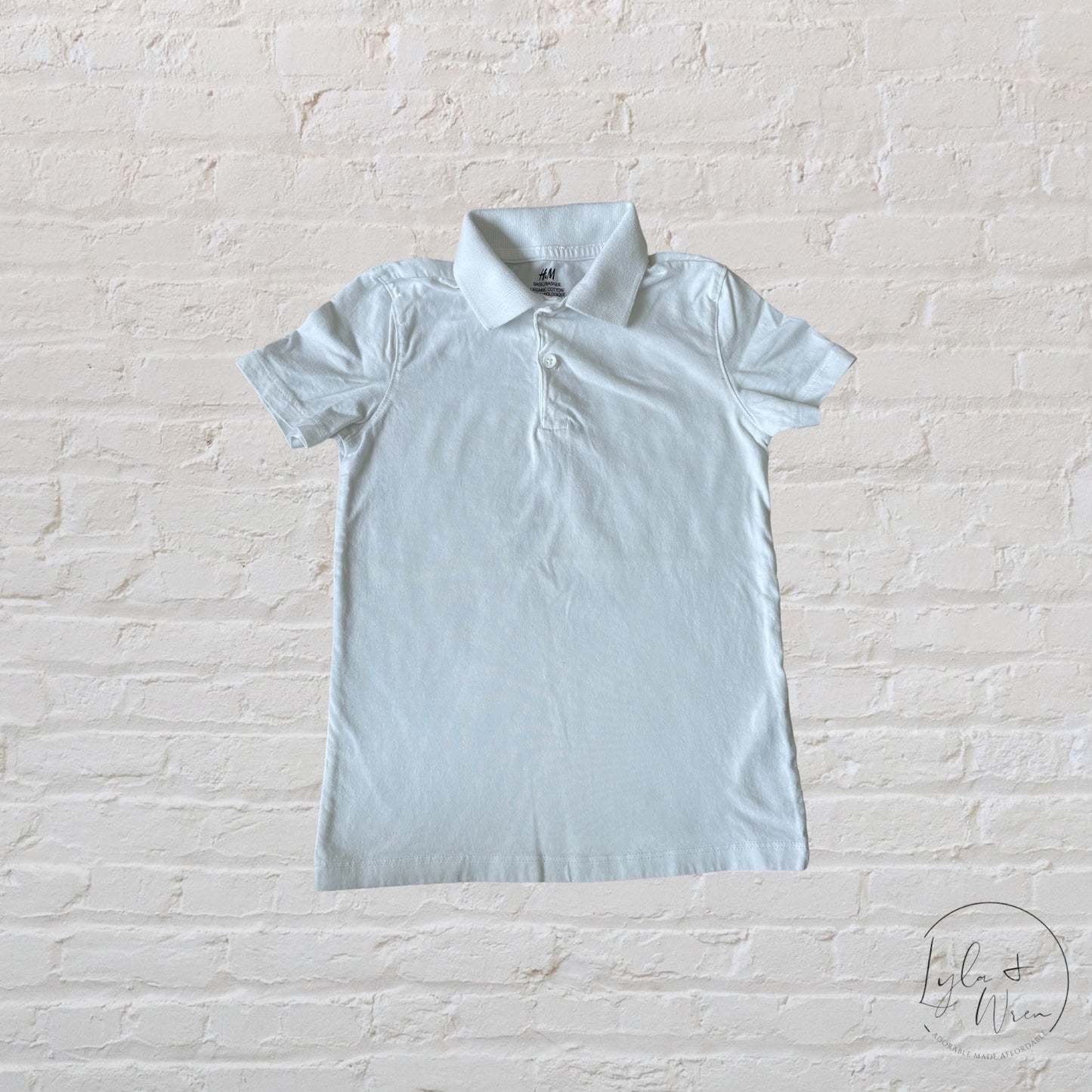 H&M Organic Cotton Collared T-Shirt | 4-6