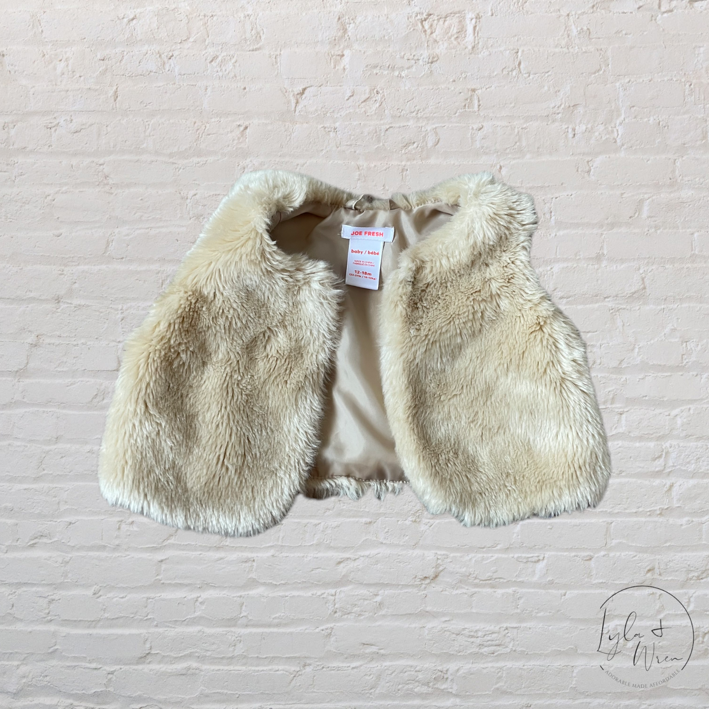 Joe Fresh Faux Fur Vest | 12-18 M