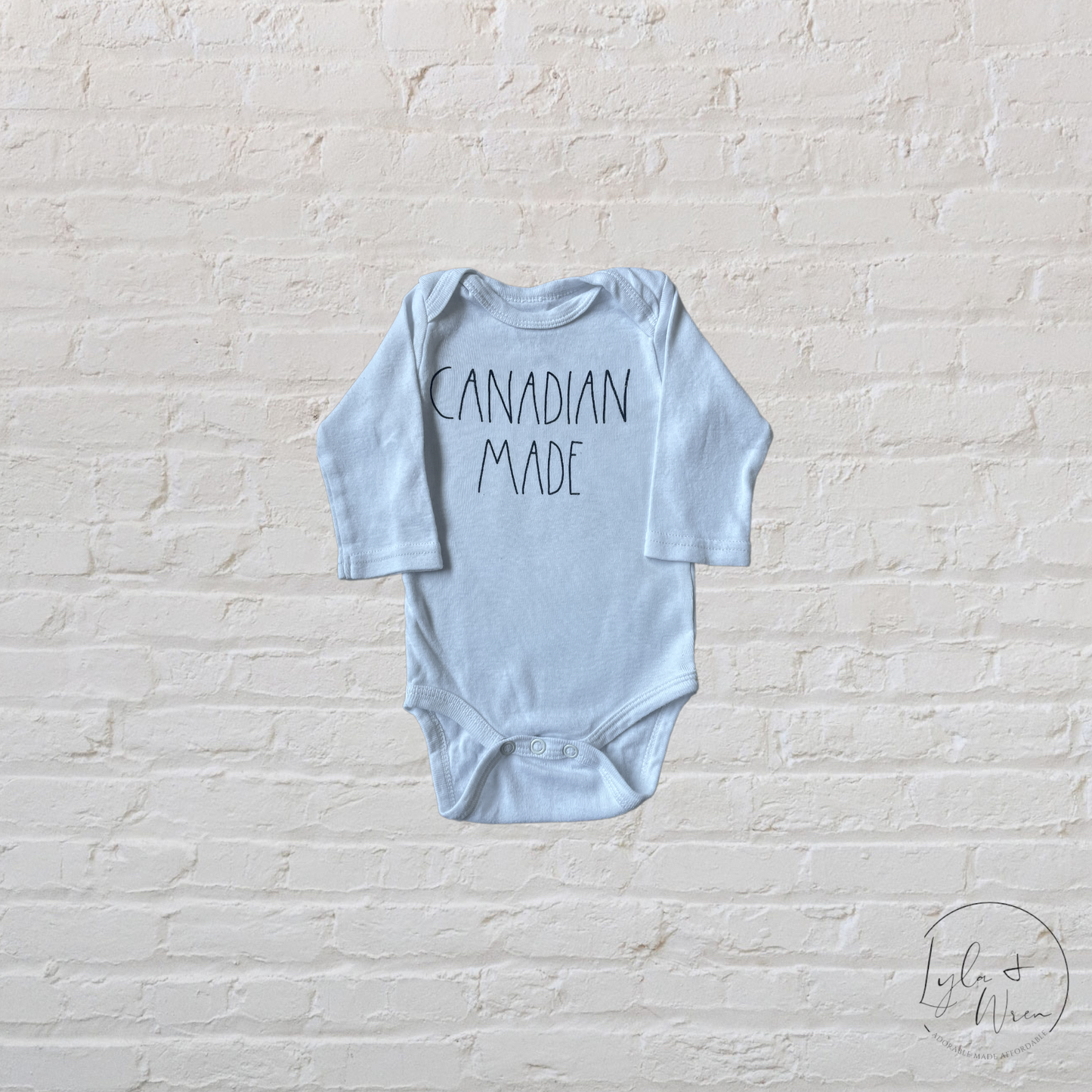 Rae Dunn “Canadian Made” Bodysuit | 3-6 M