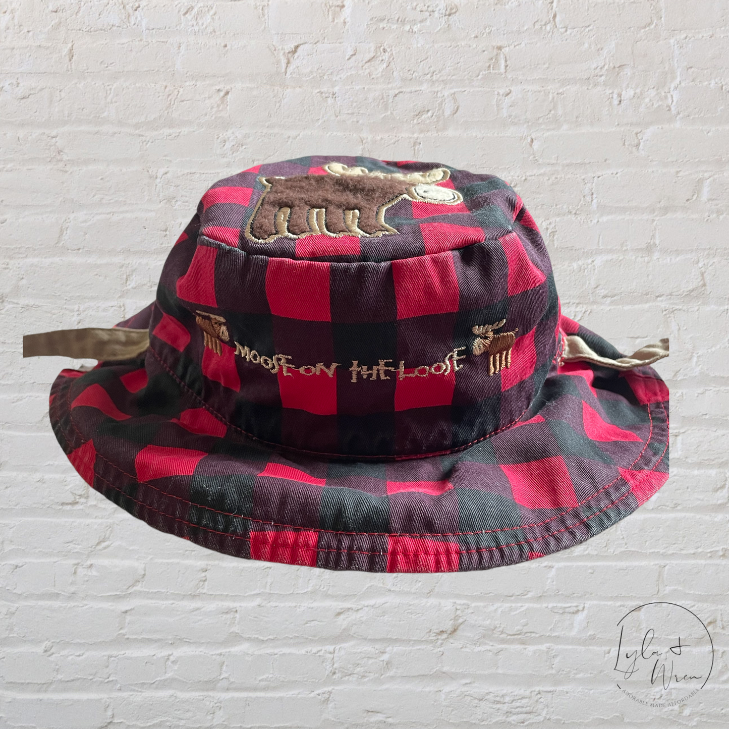 Tan / Buffalo Plaid Reversible Bucket Hat | 2-4/4-6