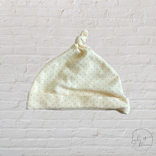 Yellow/Pink Polka Dot Hat | 9 M