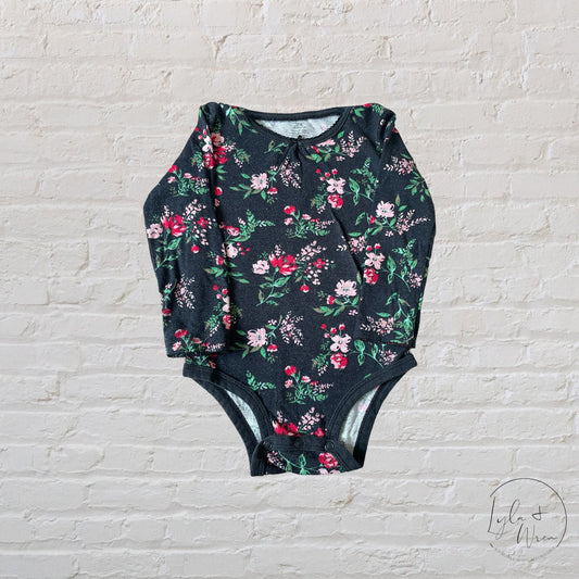 Carter’s Black Floral Bodysuit | 24 M