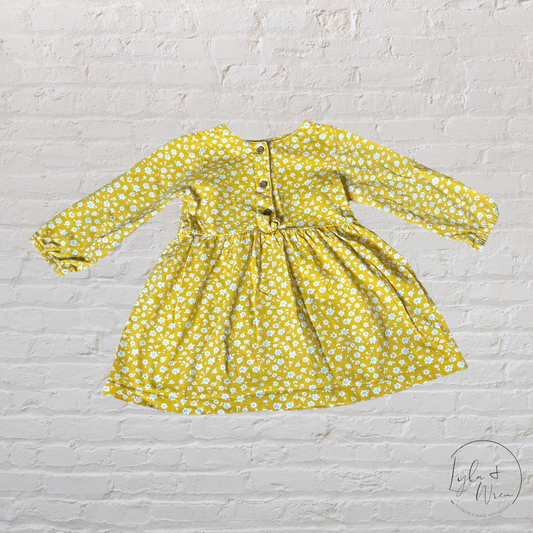 Dunnes Yellow Floral Dress | 9-12 M