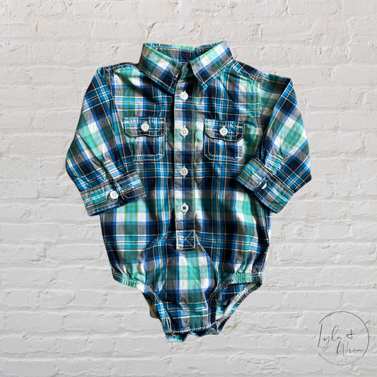 Oshkosh B’Gosh Plaid Bodysuit | 9 M