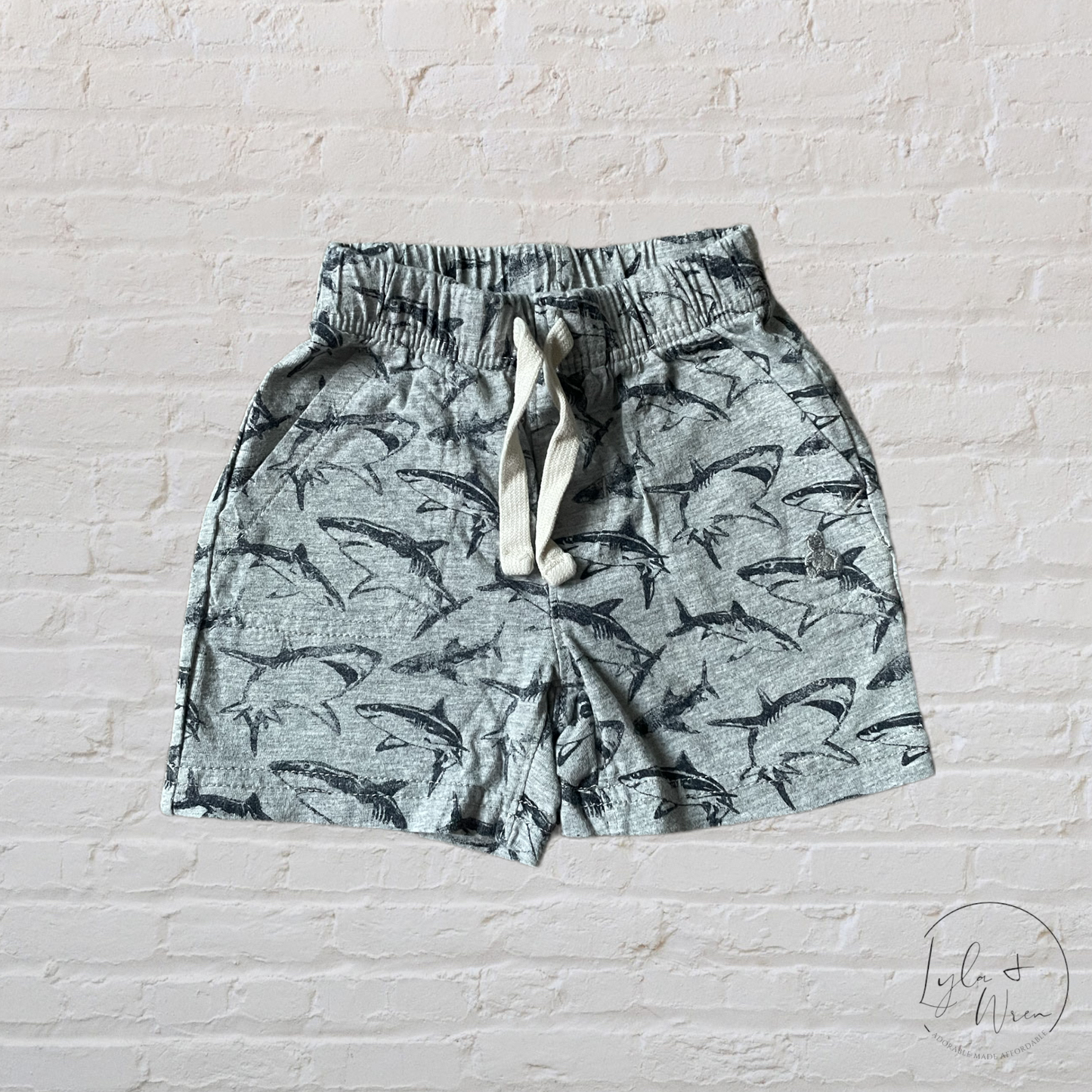 Gap Shark Print Shorts | 6-12 M