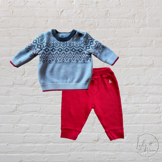 Gap Sweater + Waffle Knit Joggers | 3-6 M