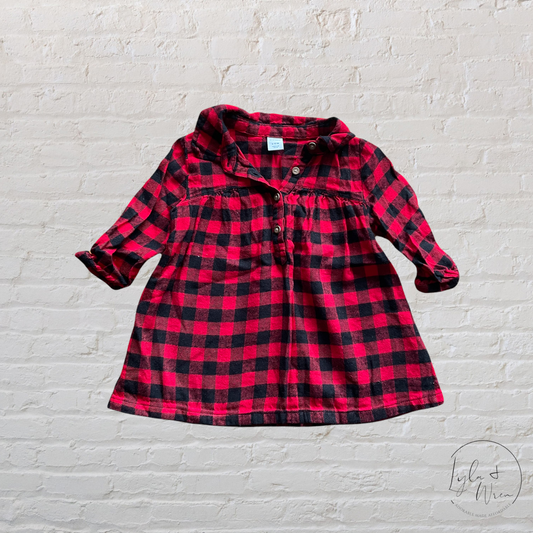 Old Navy Red/Black Dress | 6-12 M