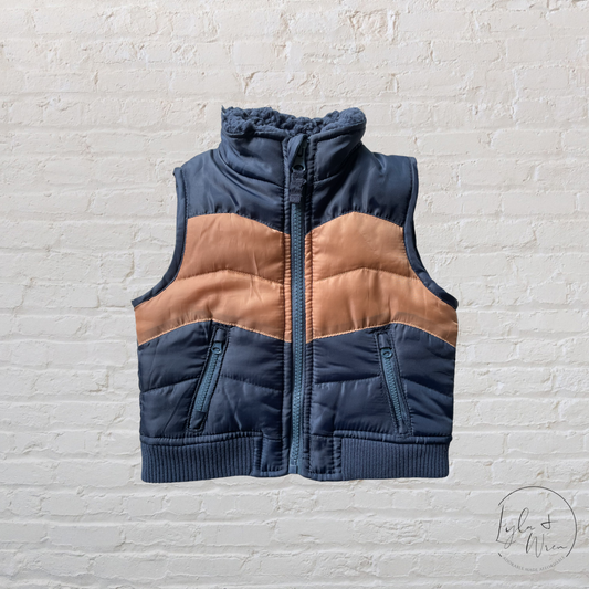 Little Lad Chestnut & Navy Vest | 12 M