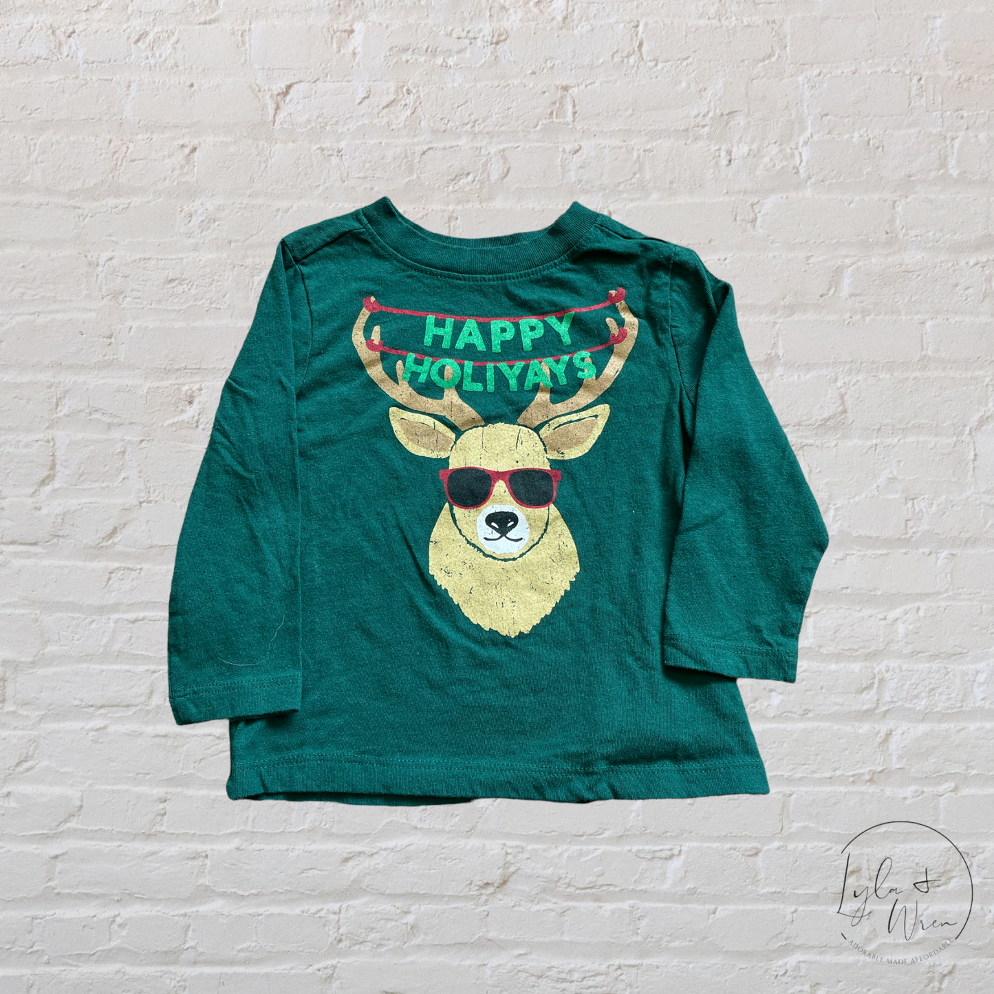 Old Navy “Happy Holiyays” Long Sleeve Shirt | 12-18 M