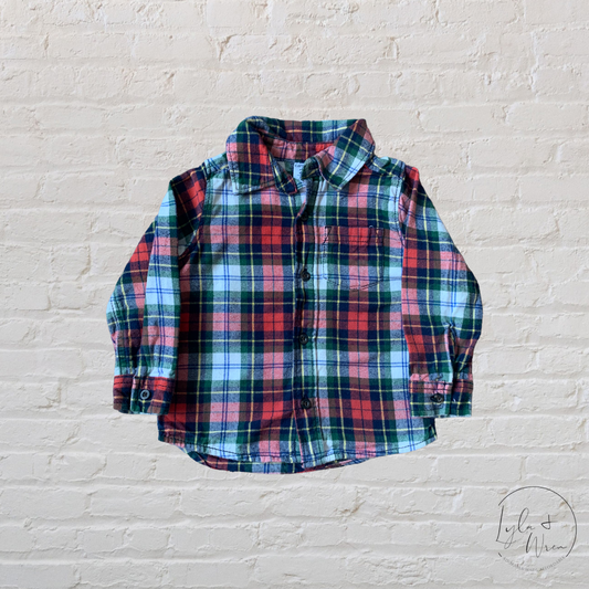 Carter's Plaid Button Up Shirt | 24 M