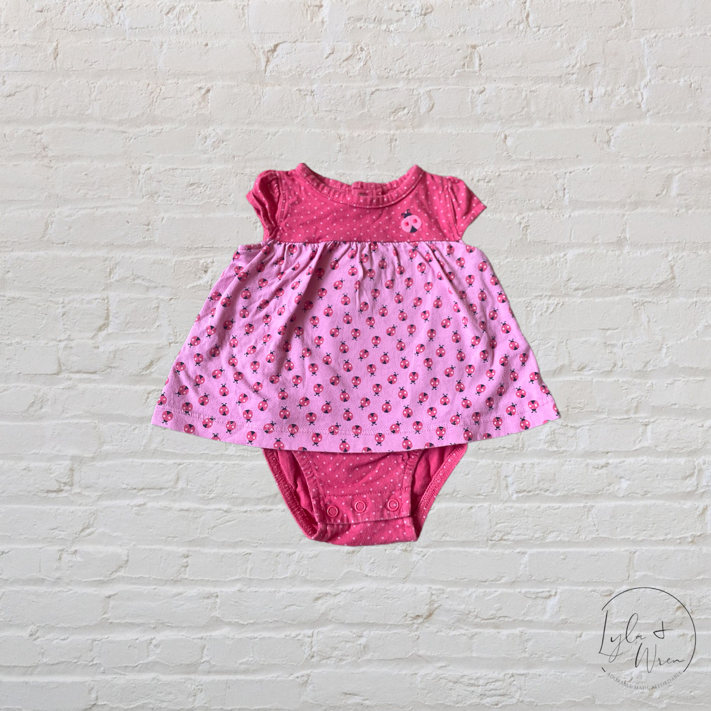 Ladybug Bodysuit Top | 0-3 M