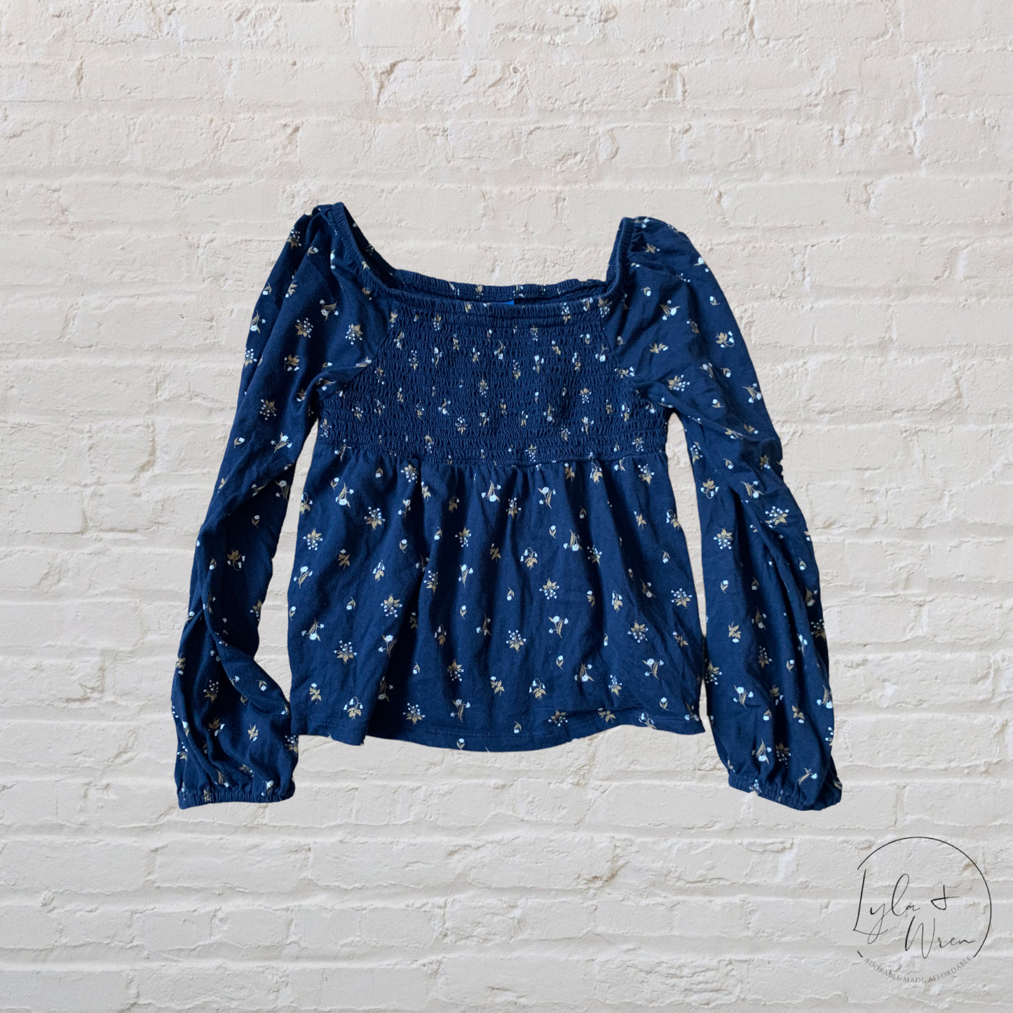 Old Navy Smocked Top | L (10/12)