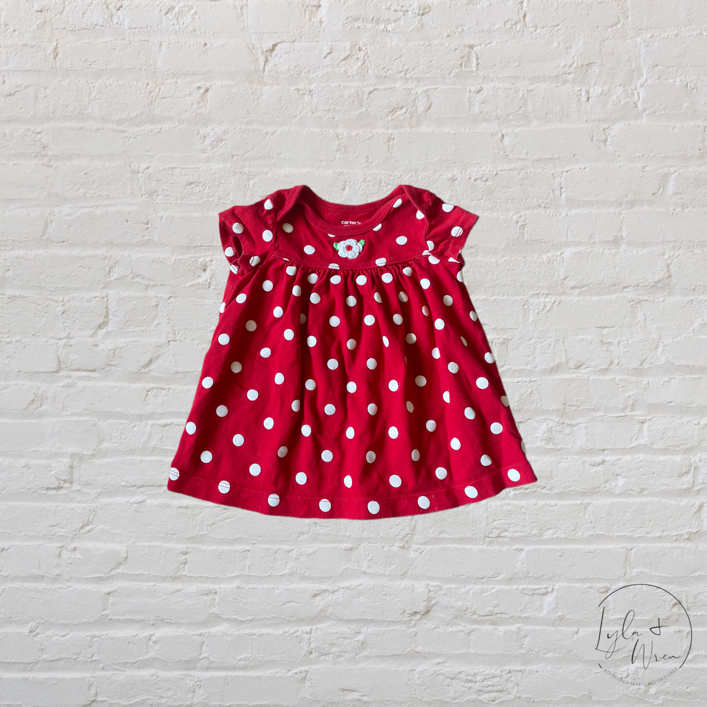 Carter’s Red + White Polka Dot Shirt | 3 M