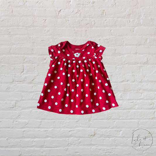 Carter’s Red + White Polka Dot Shirt | 3 M